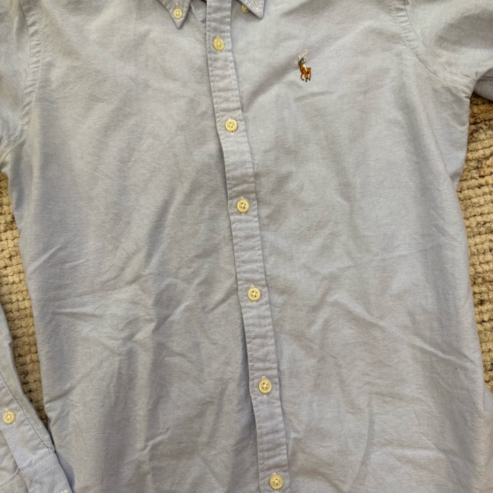 Ralph Lauren button down Light Blue Shirt women 2 - Picture 4 of 6